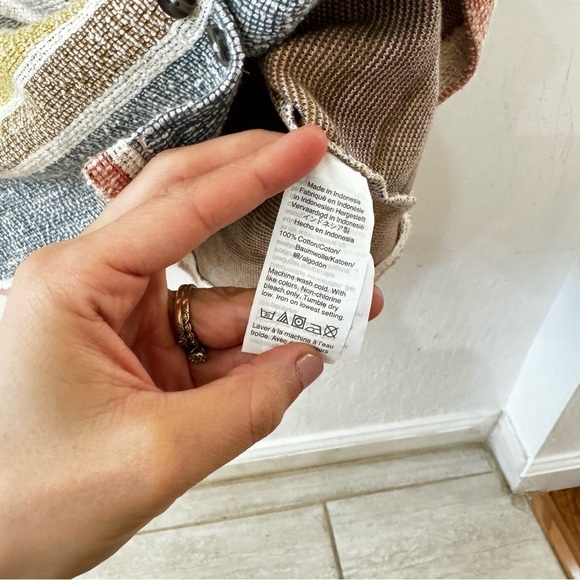 Madewell Texture and Thread Multicolor Cotton Cap Sleeve Mini Dress S - Picture 6 of 11